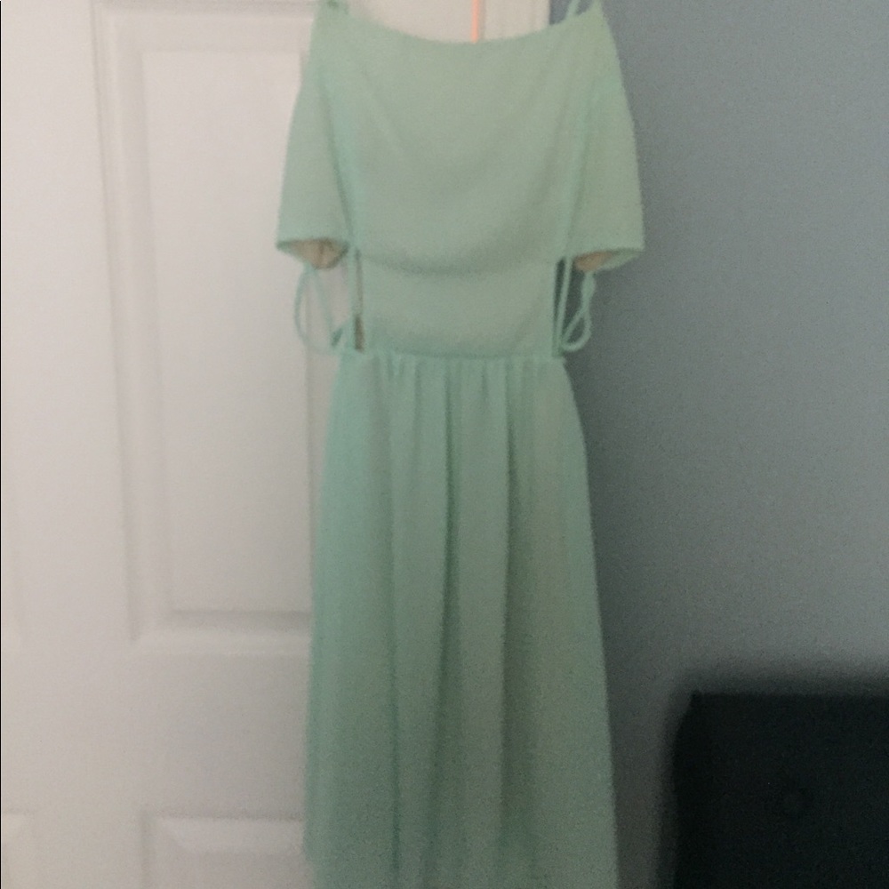 Light blue cut out dress